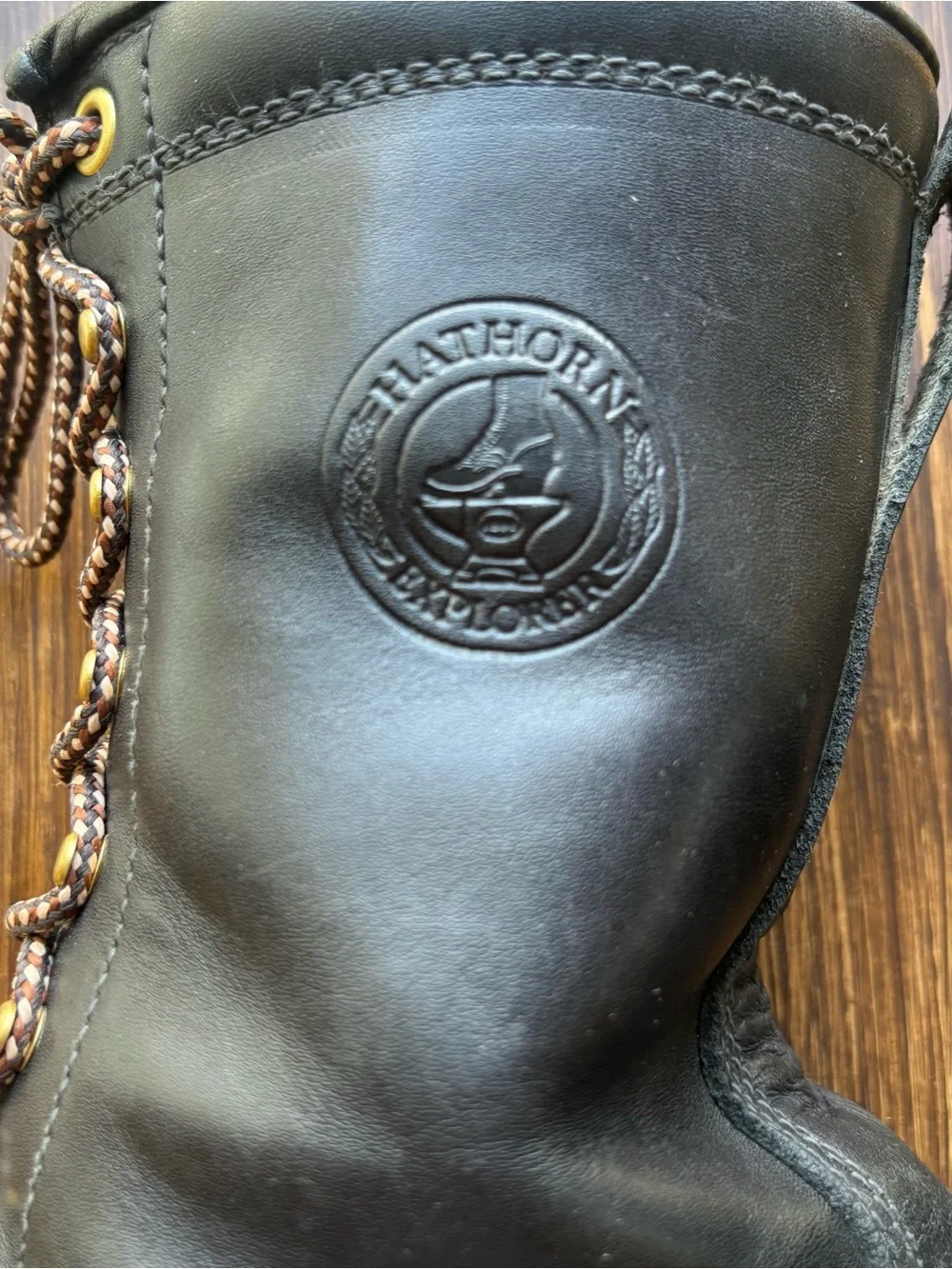 Men's Black Leather Hathorn Explorer Wild-land Fire Boots